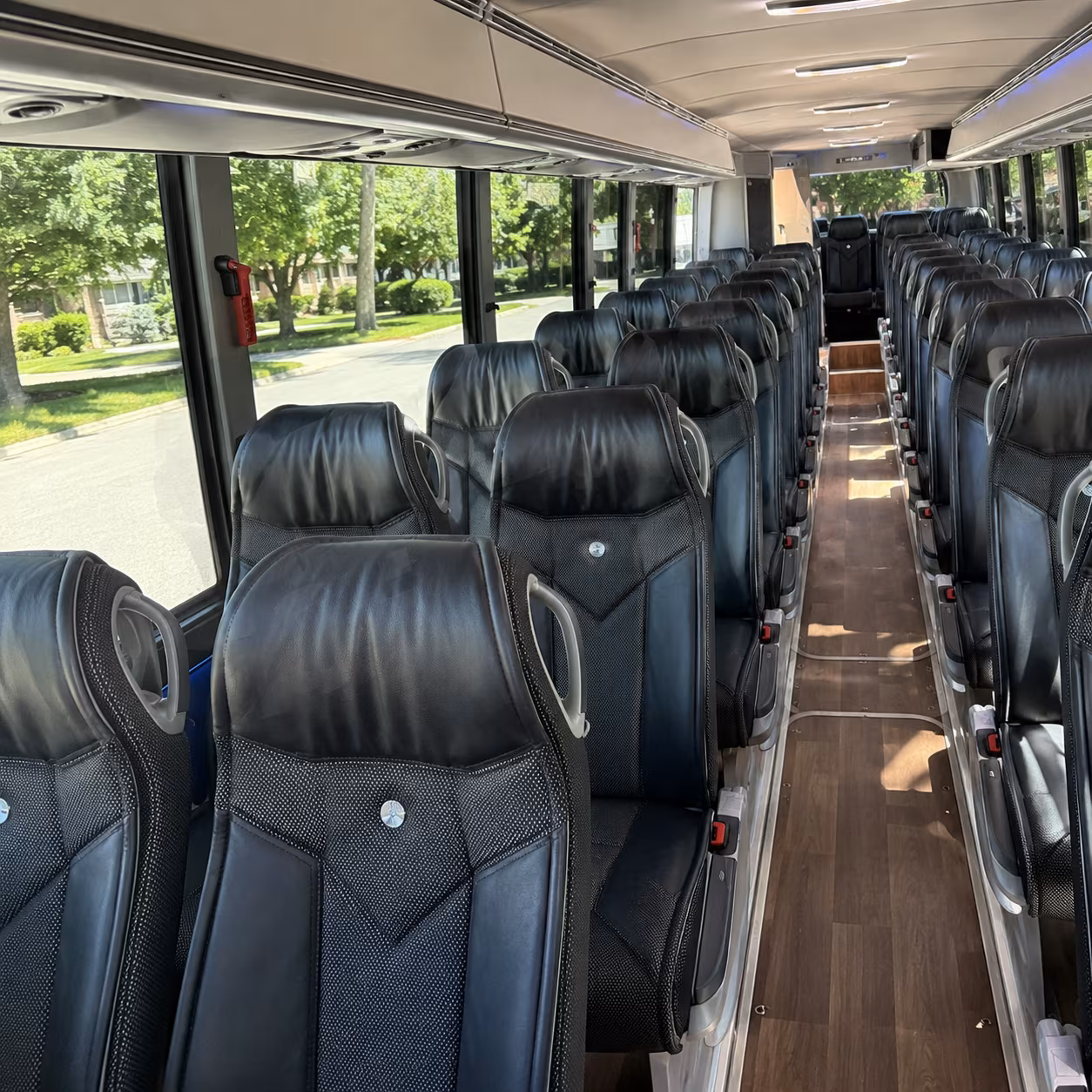 waco charter bus interior